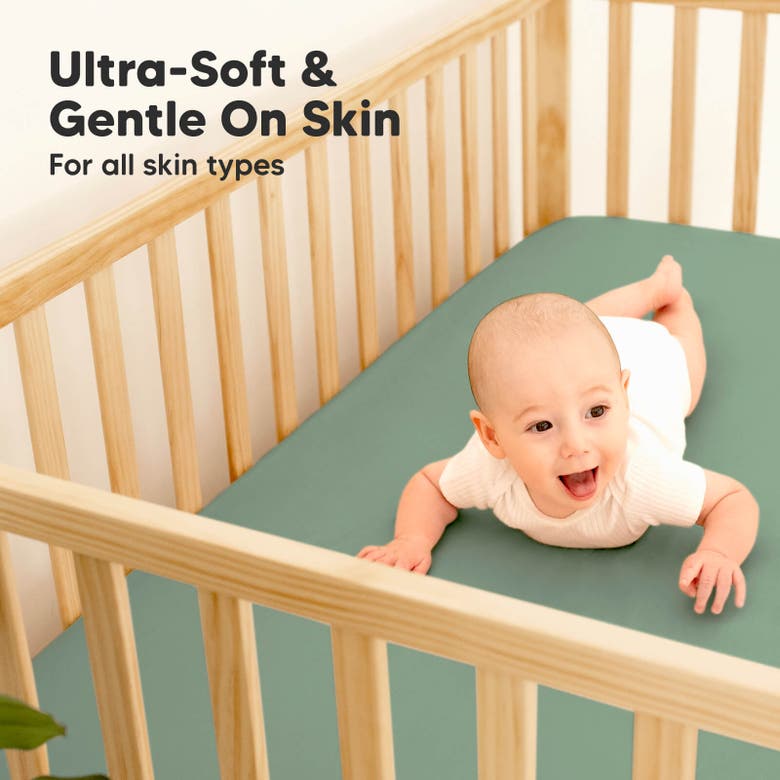 Keababies 2-pack Isla [protect+] Waterproof Crib Sheets In Hedges