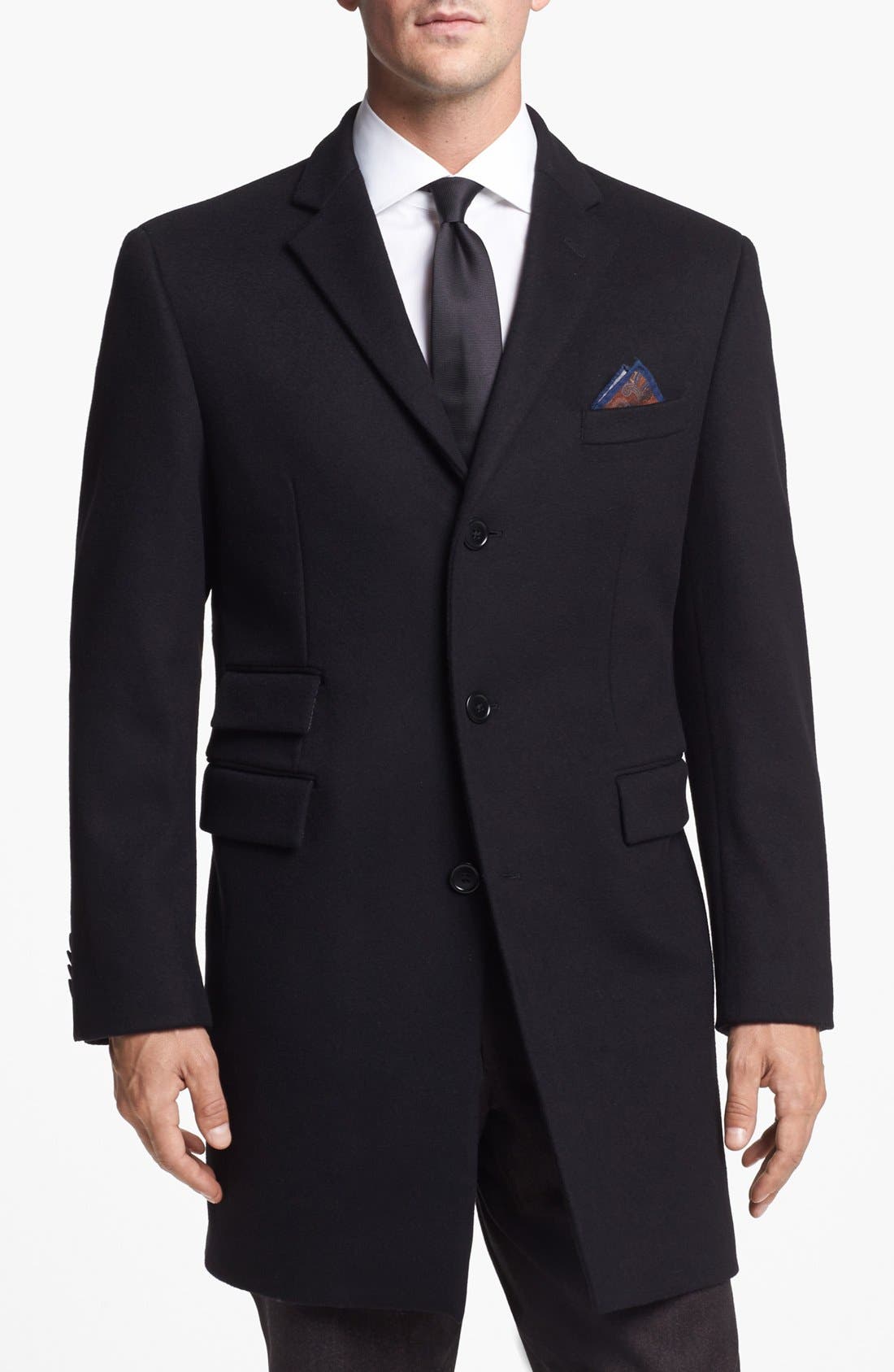 John Varvatos Star USA Flatbush Wool Topcoat Nordstrom