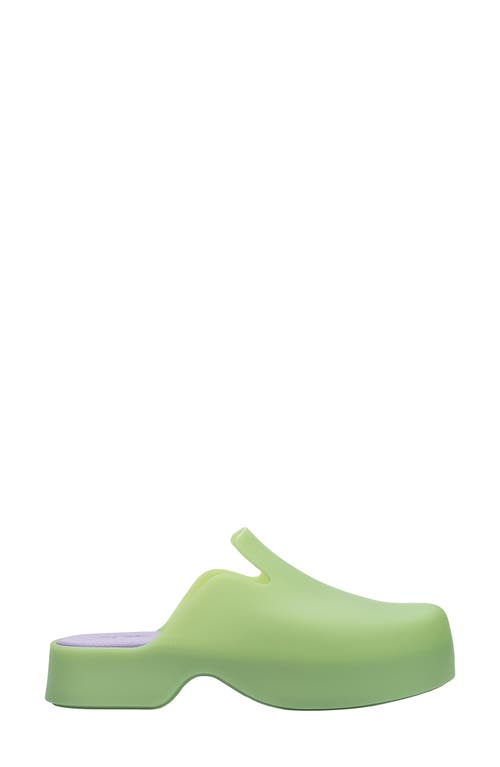 Shop Melissa Zoe Water Resistant Platform Clog In Lilac/green