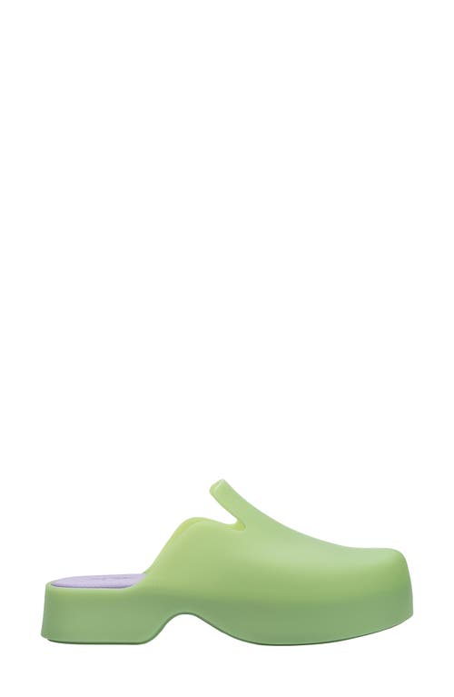 Melissa Zoe Water Resistant Platform Clog In Lilac/green