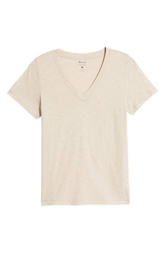 Madewell Whisper Cotton V-neck T-shirt In Ashen Silver