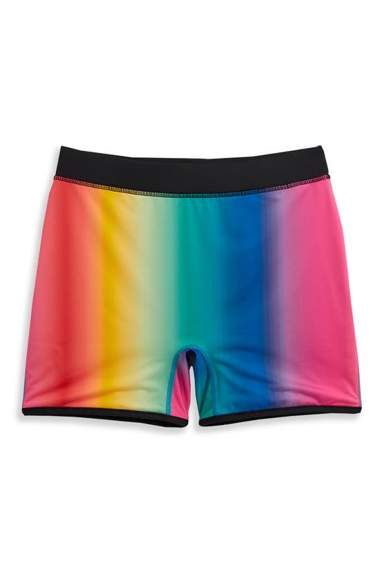 Shop Tomboyx 4.5-inch Reversible Swim Shorts In Melting Rainbow