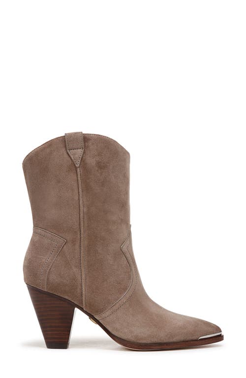 Shop Veronica Beard Cody Pointed Toe Western Boot In Taupe