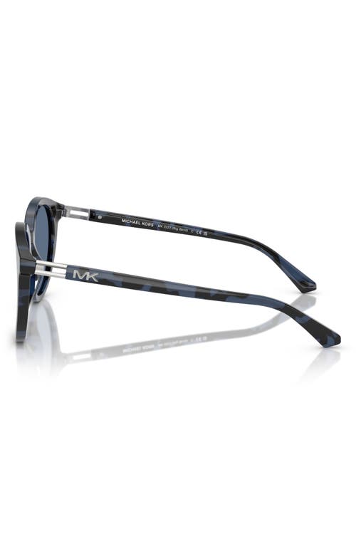 Michael Kors 53mm Round Sunglasses In Blue Tort