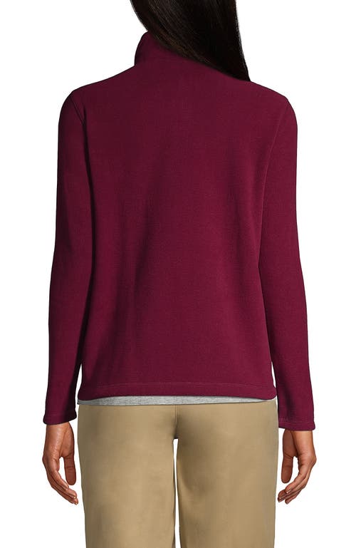 Lands' End School Uniform Young Lightweight Fleece Quarter Zip Pullover In Burgundy