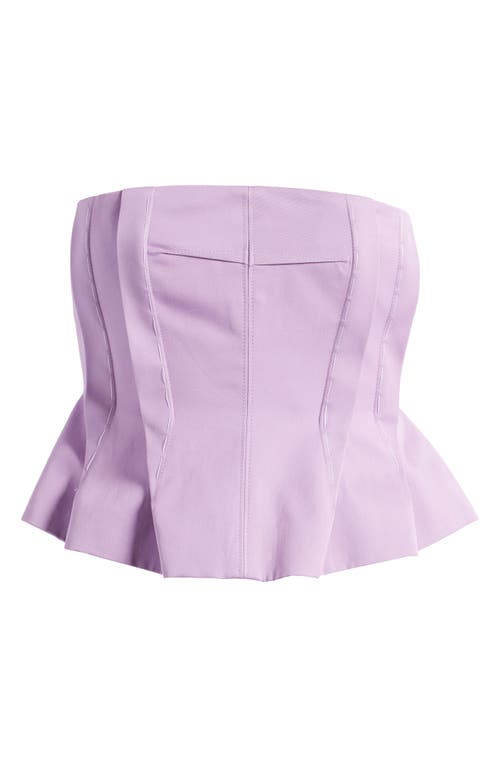 NACKIYÈ Maxim Pleated Bustier Top in Lilac