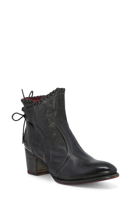 Bed Stu Bia Lace-Up Bootie in Black Rustic