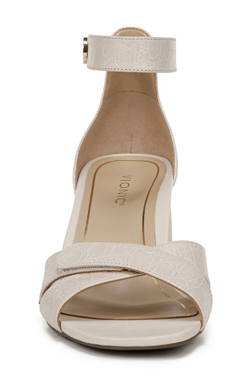 Shop Vionic Salinas Block Heel Sandal In Cream