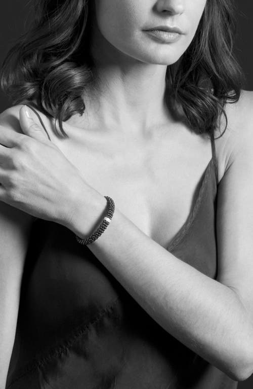 Lagos Black Caviar Bracelet In Black/silver