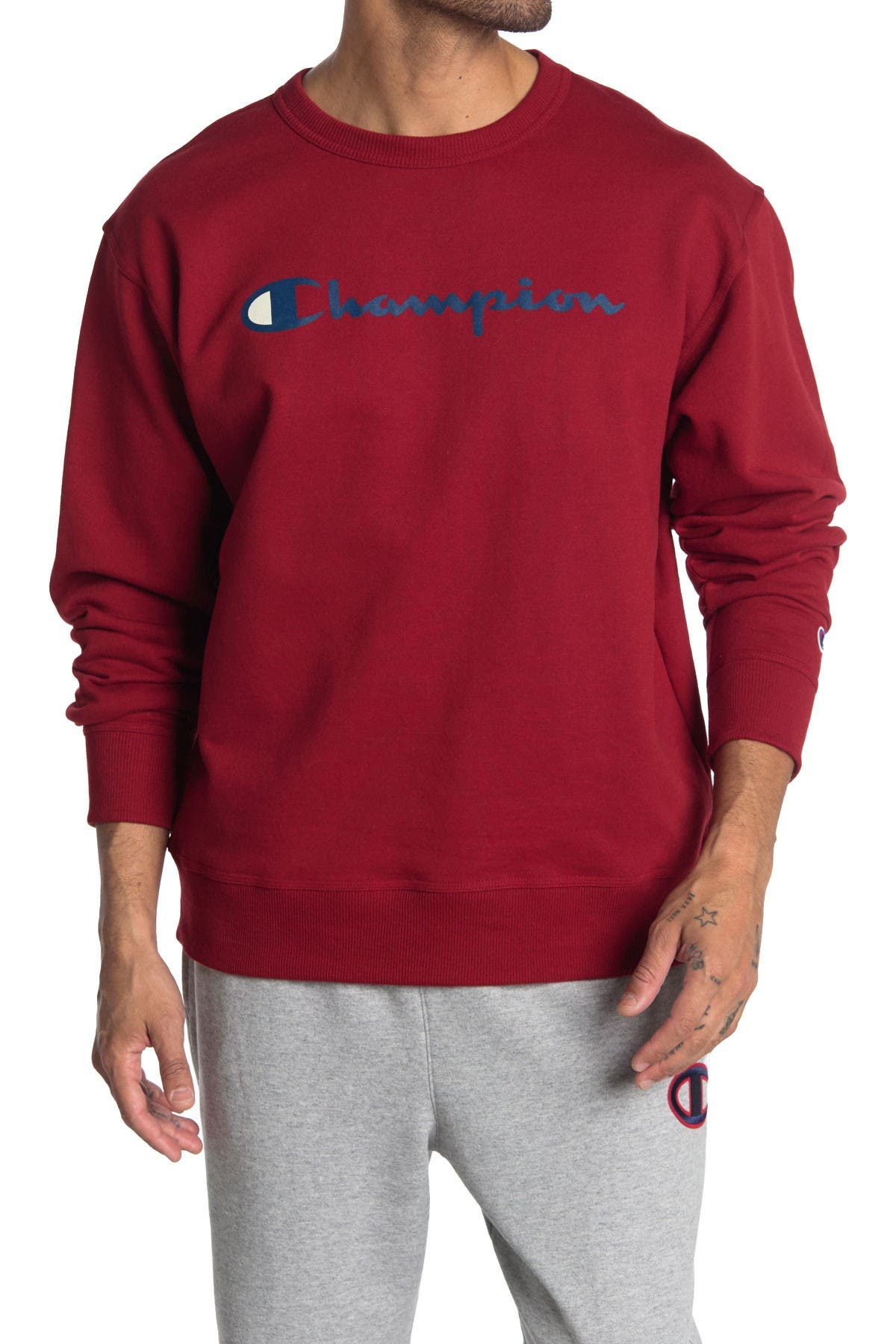Champion Powerblend Graphic Crew on 