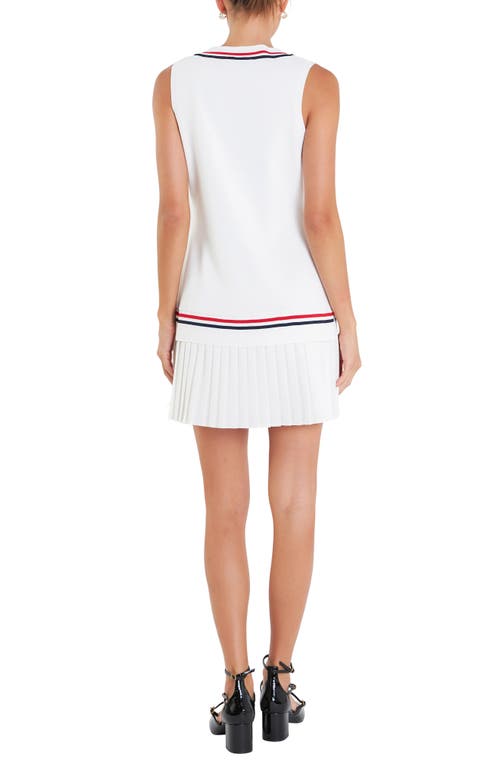 English Factory Sports Club Mixed Mdia Minidress In White