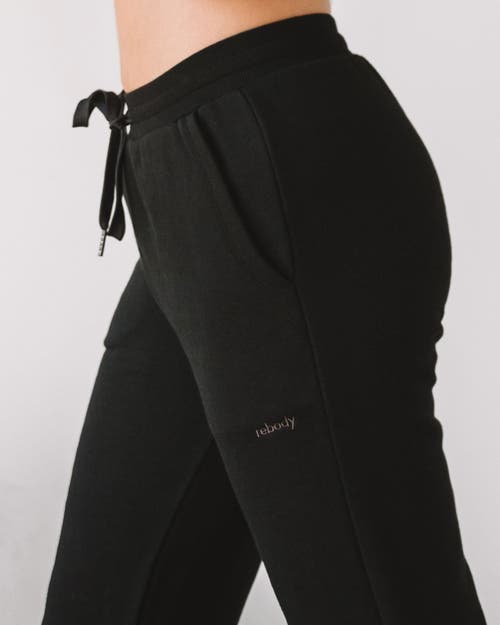 Shop Rebody Active Rebody Lifestyle French Terry Sweatpants In Metropolis Black/slate