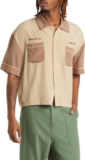 CHECKS Short Sleeve Nylon Snap-Up Fishing Shirt