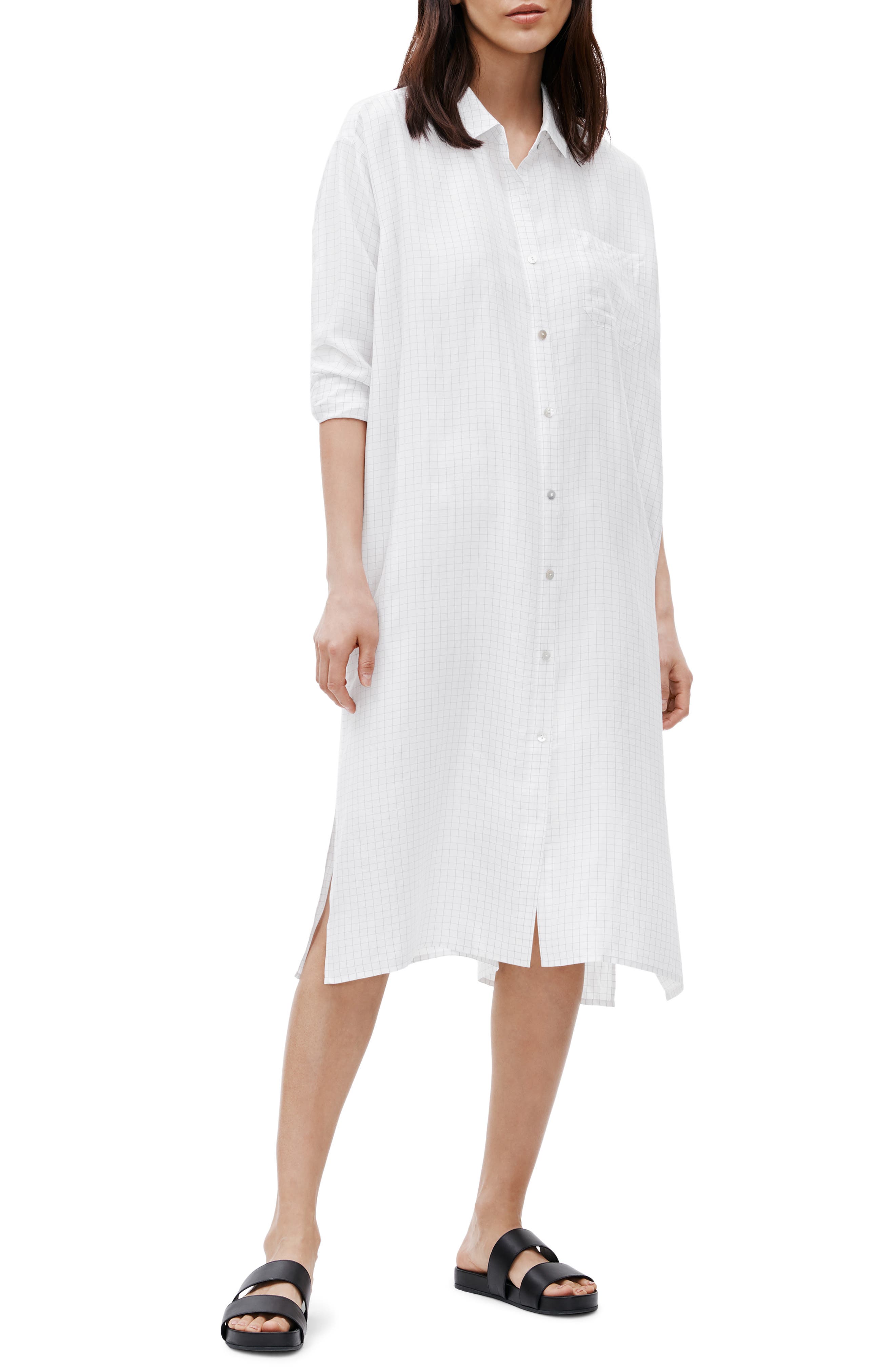 eileen fisher white dress