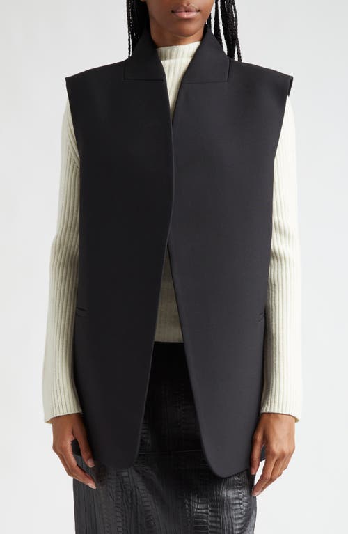 ROHE RÓHE OPEN FRONT WOOL BLEND VEST 