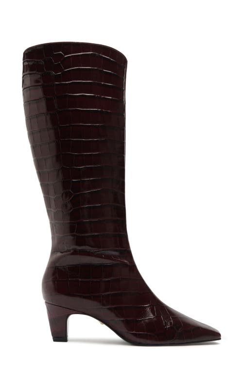 Shop Schutz Dellia Up Knee High Boot In Red