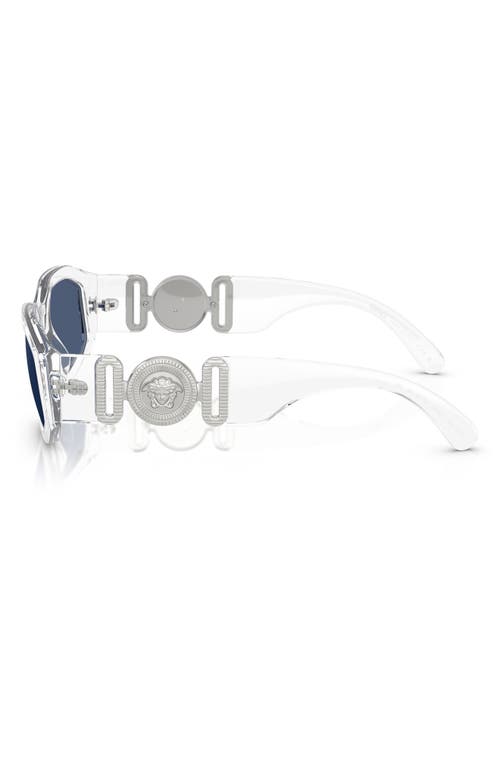 Versace Biggie 53mm Round Sunglasses In Crystal
