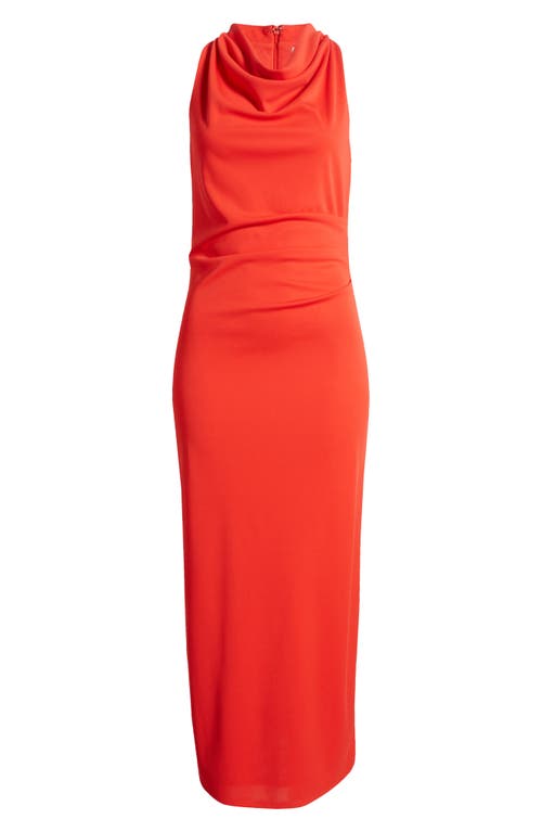 Shop Wayf The Georgina Cowl Neck Gown In Red