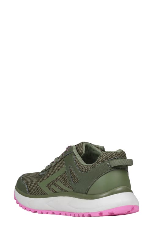 Billy Footwear Inclusion Trail Sneaker In Olive Green - Pink