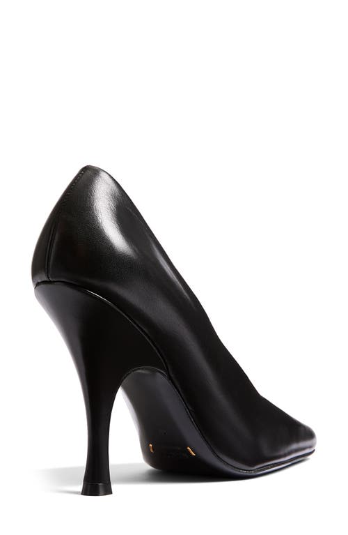 Khaite Eva Peep-toe Leather Pumps In Black