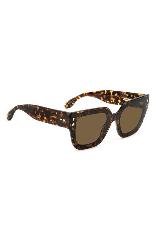 Shop Isabel Marant 65mm Oversize Square Sunglasses In Havana/brown
