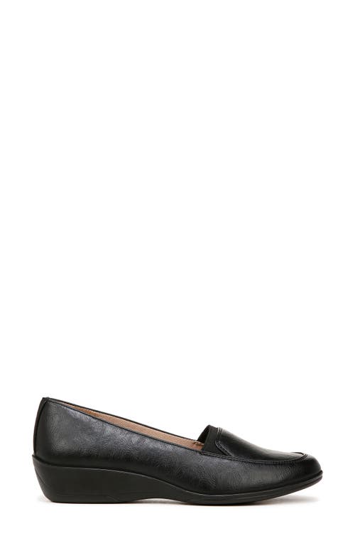 Shop Lifestride Ida Flat In Black Faux Leather