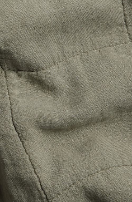 Parachute Linen Box Quilt In Moss