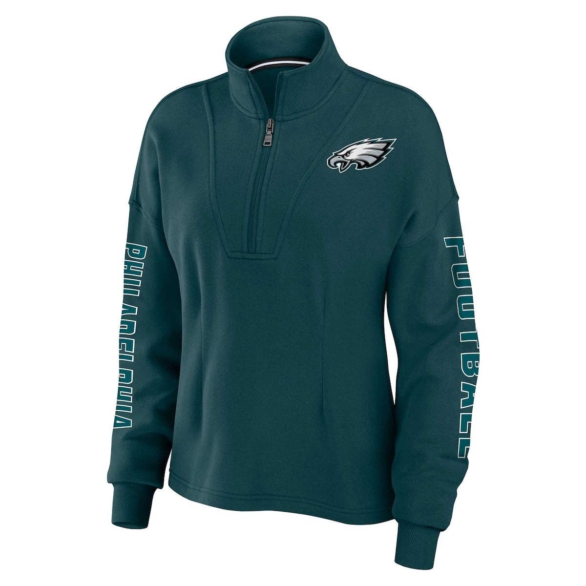 Women's Wear by Erin Andrews Green Philadelphia Eagles Bomber Full-Zip Jacket Size: Small