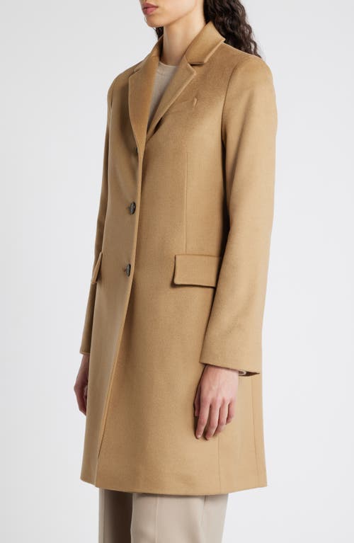 Shop Fleurette Lee Longline Cashmere Coat In Camel