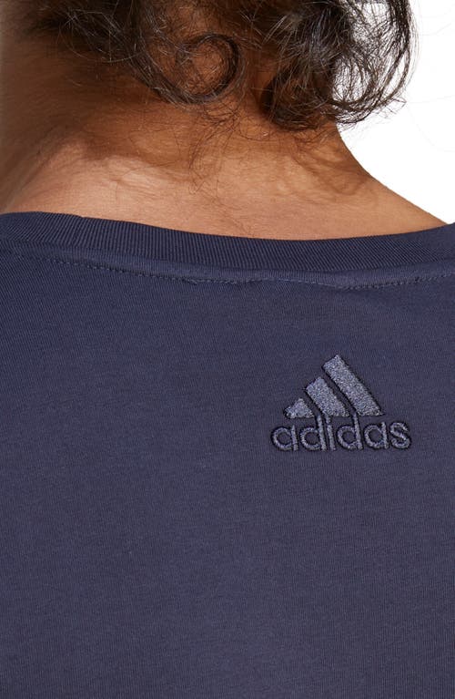 Shop Adidas Originals Adidas Single Jersey Cotton Big Logo Graphic T-shirt In Ink/white