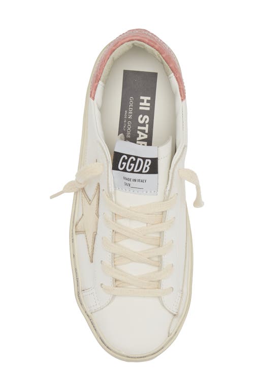 Shop Golden Goose Hi Star Low Top Platform Sneaker In White/platinum