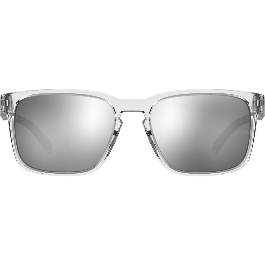 Under Armour Assist 57mm Square Sunglasses In Crystal/extra White Multi