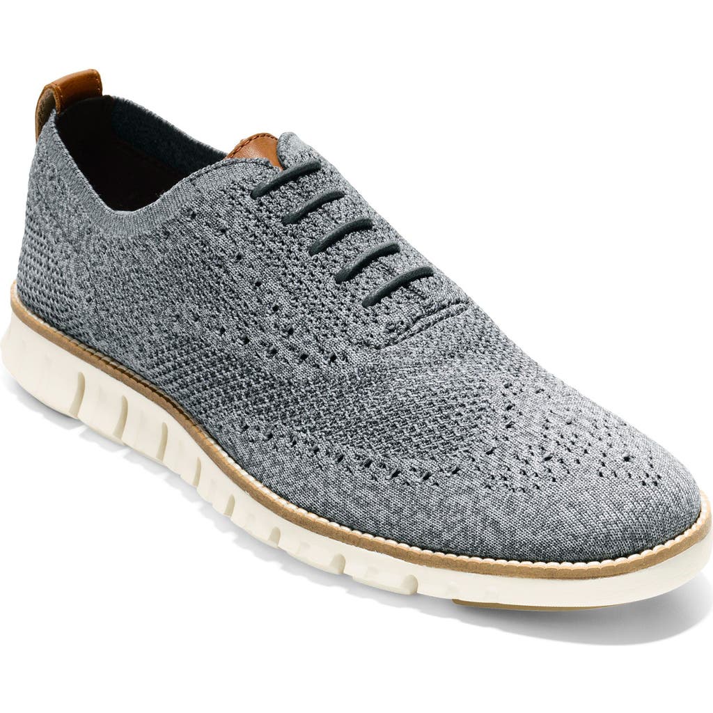 Shop Cole Haan Zerogrand Stitchlite Wing Oxford In Ironstone/ivory