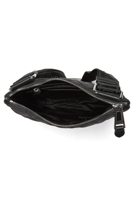 Shop Moschino Quilted Nylon Crossbody Bag In Fantasy Print Black