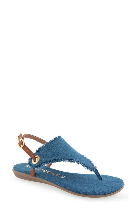 Shop Aerosoles Conclusion Slingback Sandal In Medium Blue Denim