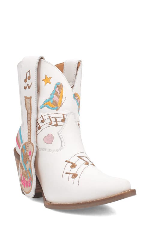 Shop Dingo Melody Embroidered Western Boot In White