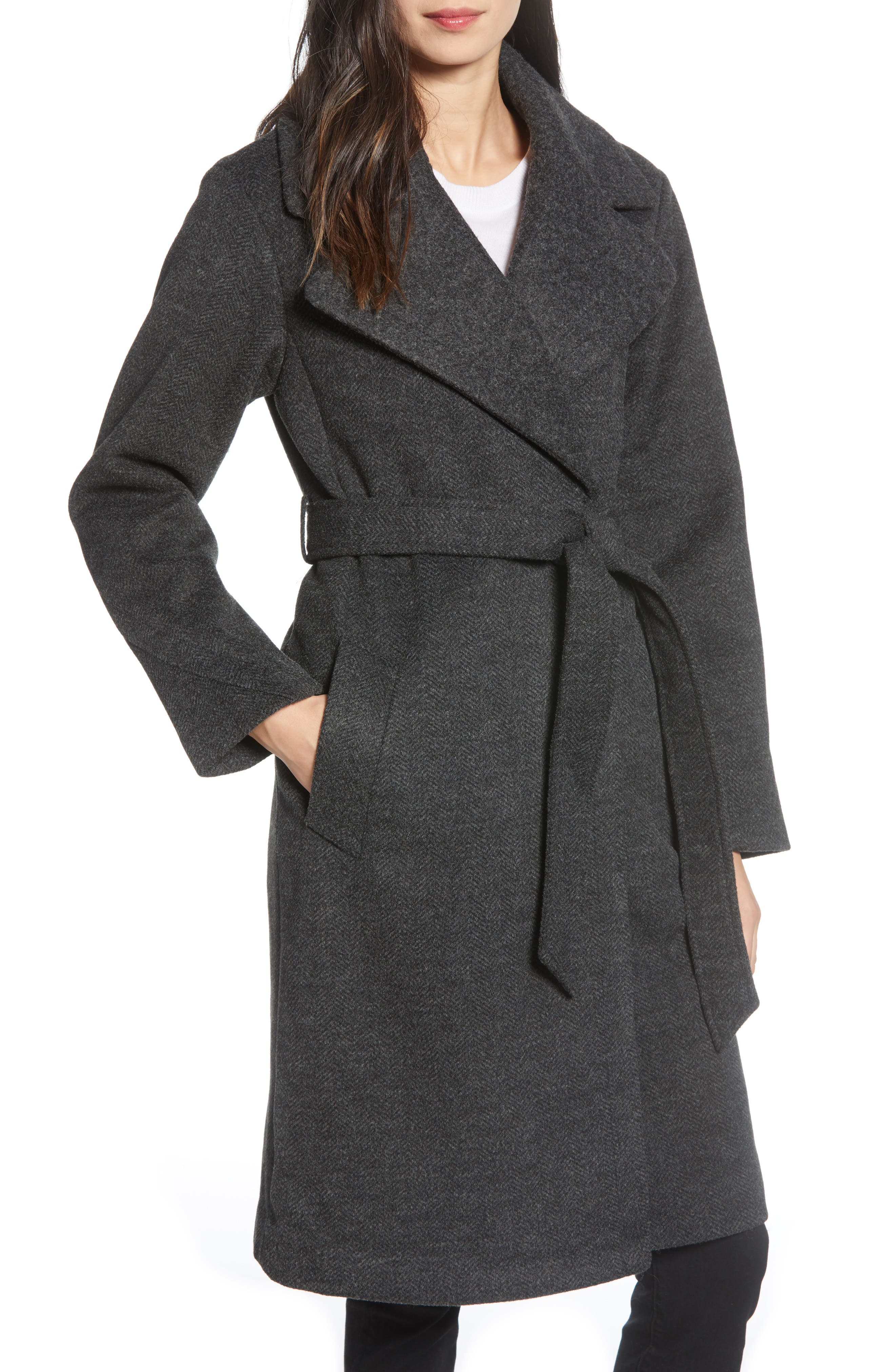 charcoal wrap coat