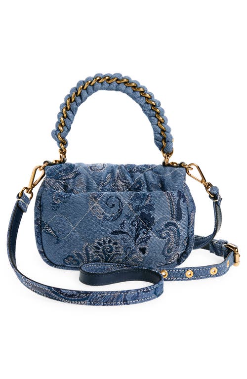 Shop Etro Small Vela Leather Shoulder Bag In B0065 Blue