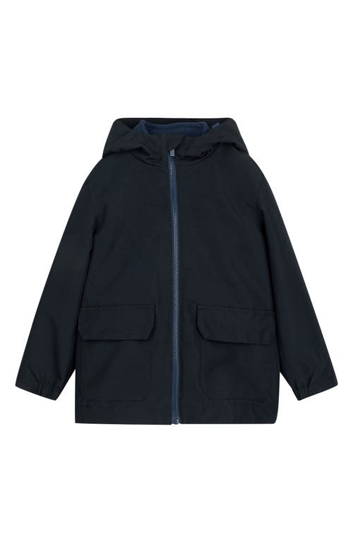 MILES THE LABEL Kids' 3-in-1 Water Repellent Hooded Coat in Black 