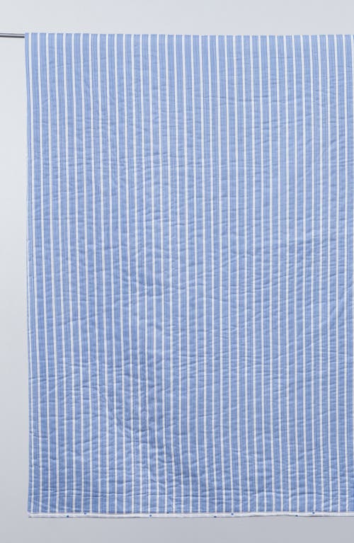Woven & Weft Stripe Quilt & Sham Set In Blue