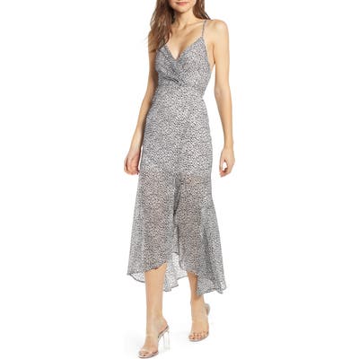 4Si3Nna Animal Print Crossback Maxi Dress, White