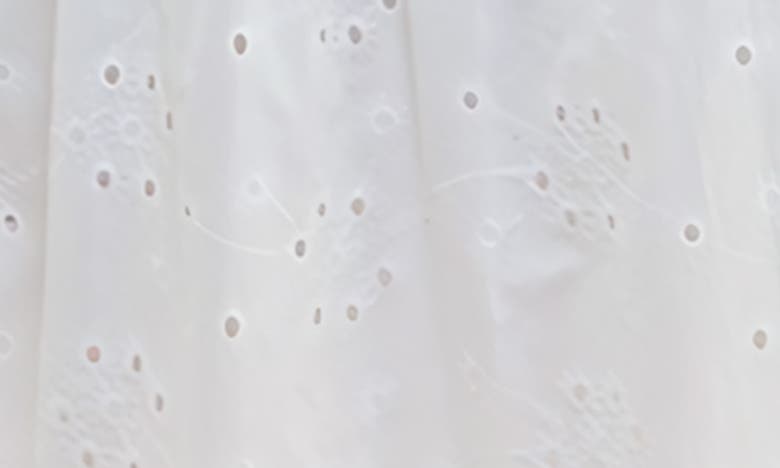 Shop Socialite Back Cutout Sleeveless Cotton Eyelet Midi Dress In Bright White