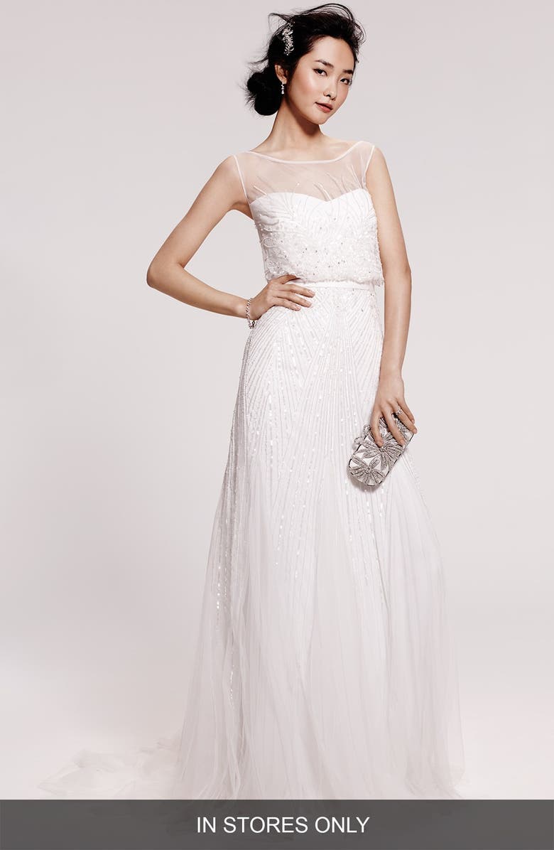 Rosa Clará Couture Ugo Beaded Sheath Gown | Nordstrom