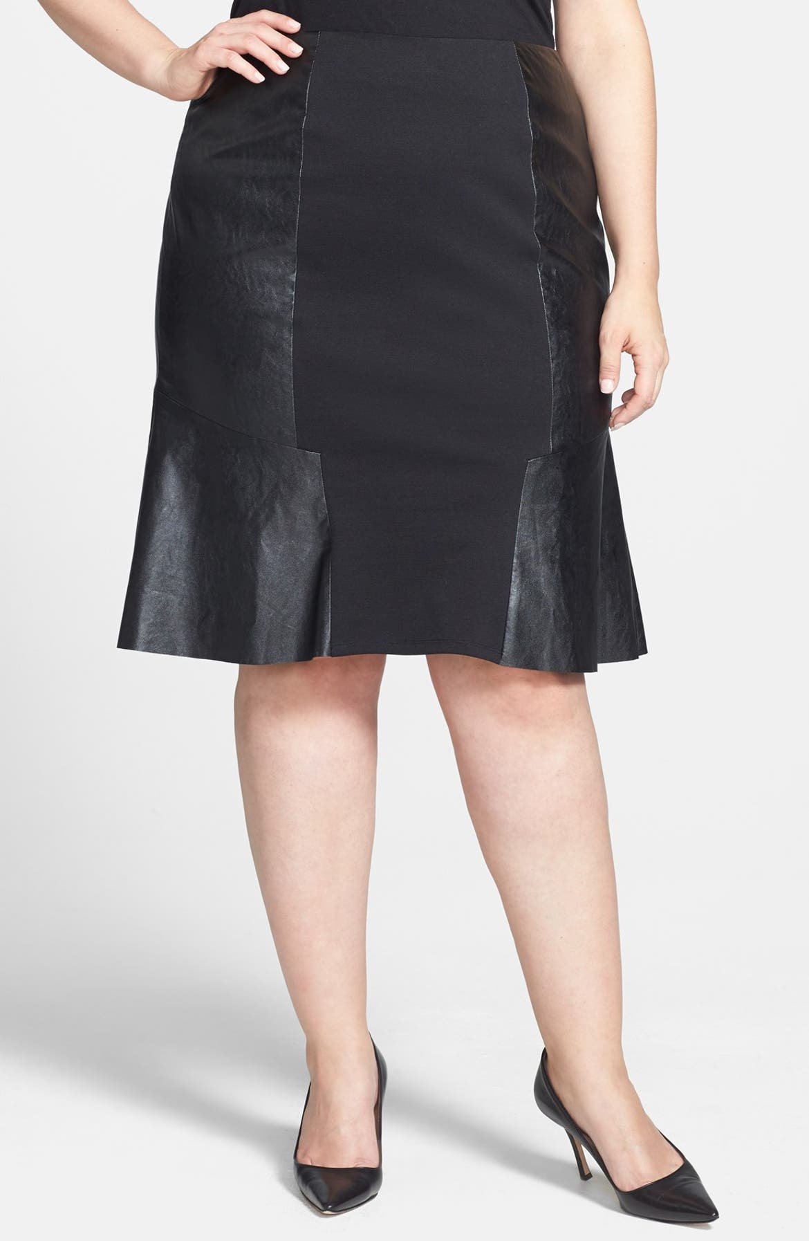 Sejour Ponte Knit Skirt (Plus Size) | Nordstrom