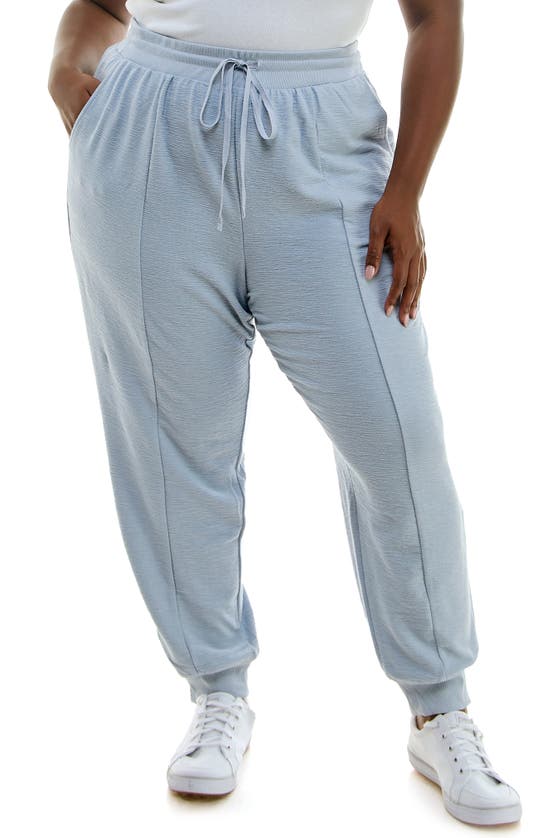 Nina Leonard Novelty Joggers In Soft Chambray