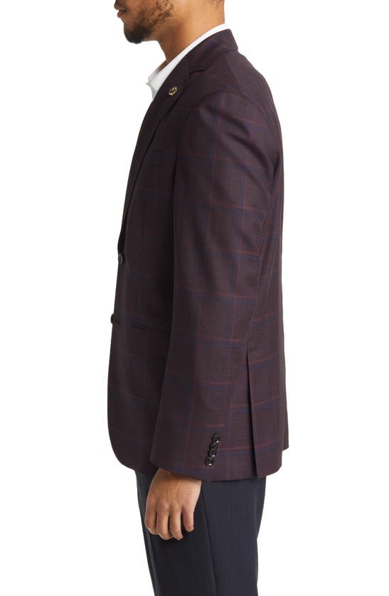 TED BAKER TED BAKER LONDON KARL SLIM FIT SOFT CONSTRUCTION PLAID WOOL SPORT COAT