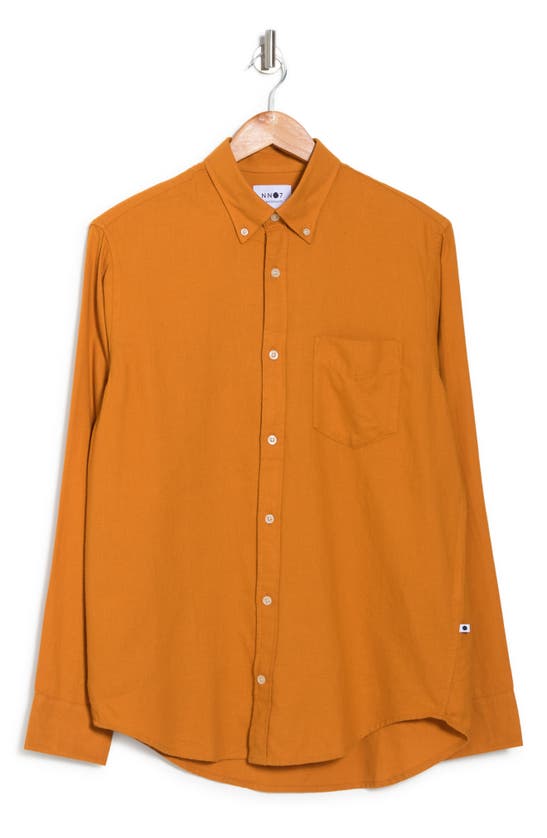 Nn07 Levon 5159 Slim Fit Flannel Button-down Shirt In Pumpkin