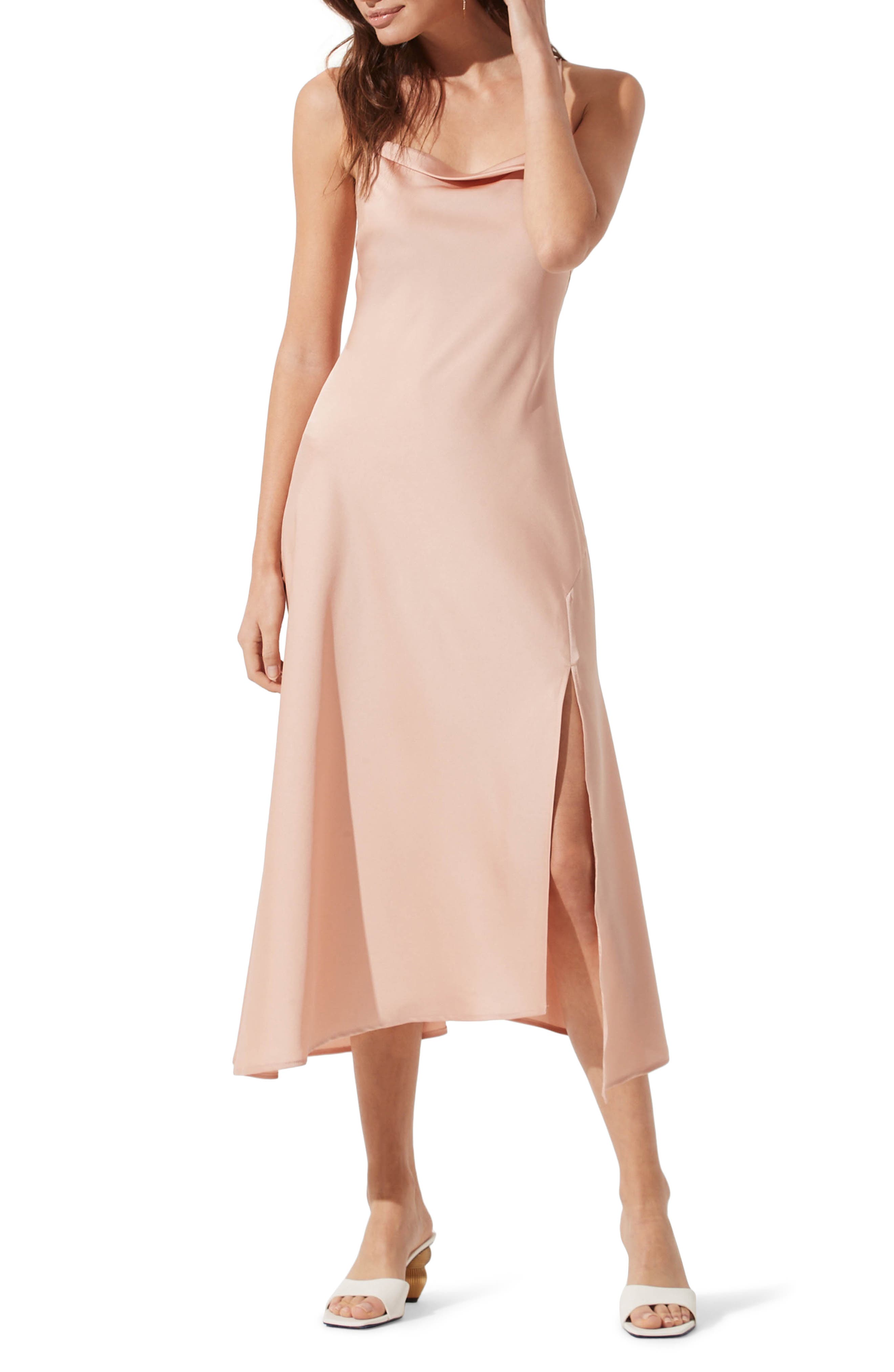 Valentino Silk Midi Dress in Pink Womens Clothing Dresses Casual and day dresses 