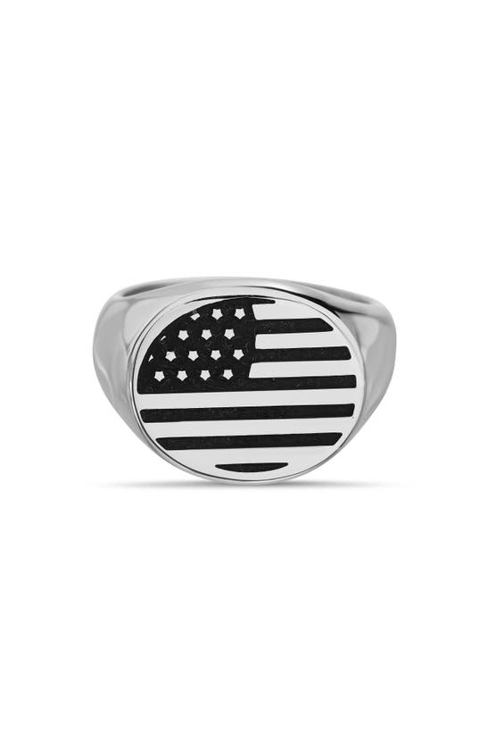 Nautica American Flag Ring In Metallic
