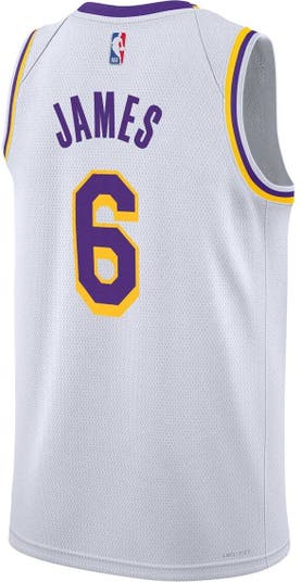 LeBron James Los Angeles Lakers Association Edition Youth Swingman Jer -  Throwback